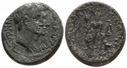 Ionia. Smyrna. Augustus with Livia 27-14 BC. Bronze Æ