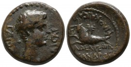 Lydia. Philadelphia. Caligula AD 37-41. Magistrate Kleandros Philokaisar. Bronze Æ