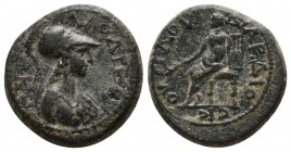 Phrygia. Laodikeia ad Lycum. Pseudo-autonomous issue Time of Domitian (AD 81-96). Kornelios Dioskourides, magistrate.. Bronze Æ