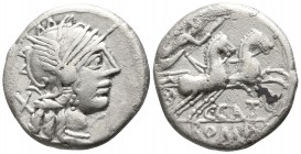 C. Cato 123 BC. Rome. Denarius AR