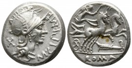 M. Cipius M.f. 115-114 BC. Rome. Denarius AR