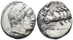 86 BC. GAR OGVL VER series. Denarius AR