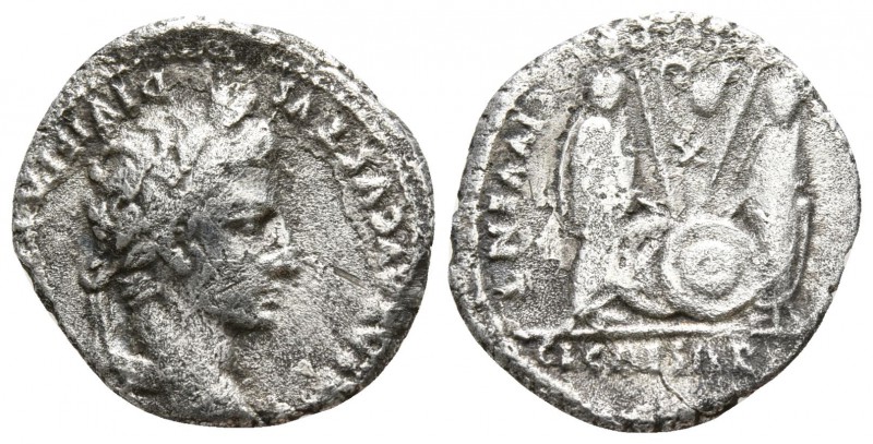 Augustus 27-14 BC. Lugdunum
Denarius AR

17mm., 3,16g.

[CAE]SAR AVGVSTVS D...