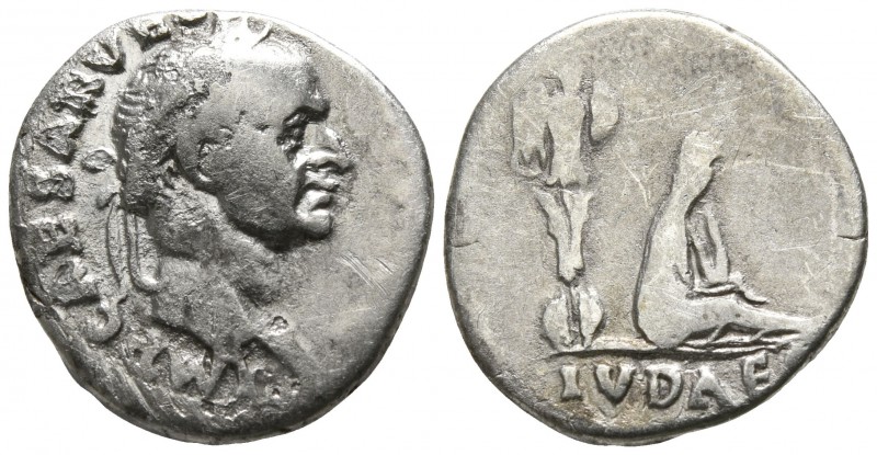 Vespasian AD 69-79. Judaea Capta issue.. Rome
Denarius AR

15mm., 3,19g.

I...