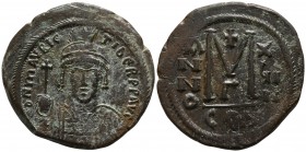 Maurice Tiberius. AD 582-602, (dated RY 19=AD 600/1). Constantinople. Follis Æ