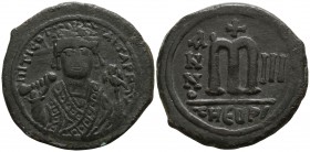 Maurice Tiberius. AD 582-602, (dated year 3=AD 584/585). Theoupolis (Antioch). Follis Æ
