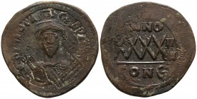 Phocas. AD 602-610, (dated RY 4=AD 605/6). Constantinople. Follis Æ