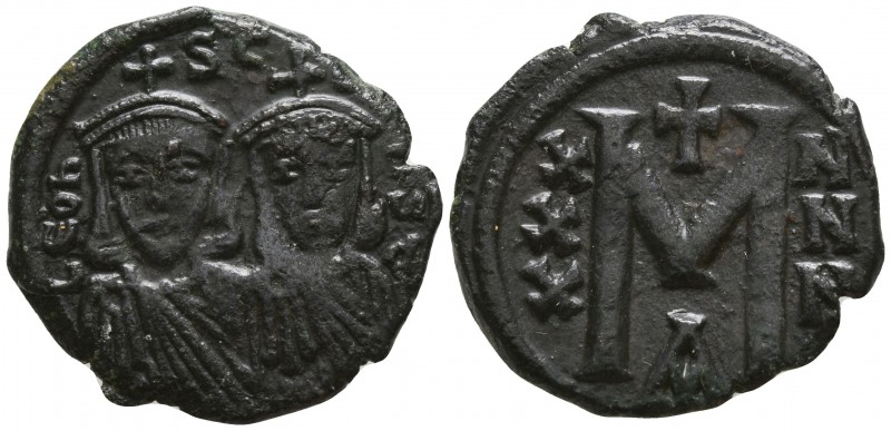Leo V and Constantine AD 813-820. Syracuse
Follis Æ

21mm., 4,67g.

LEON SC...