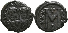 Leo V and Constantine AD 813-820. Syracuse. Follis Æ