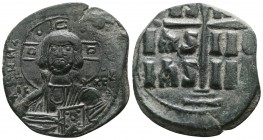 Romanus III Argyrus. AD 1028-1034. Constantinople. Follis Æ