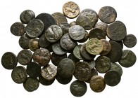 Lot of ca. 55 greek bronze coins / SOLD AS SEEN, NO RETURN!