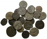 Lot of ca. 25 islamic bronze coins / SOLD AS SEEN, NO RETURN!