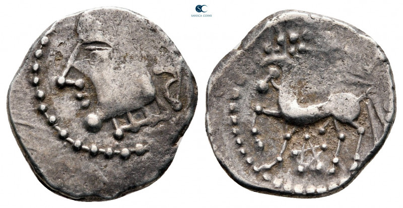 Central Gaul. Bituriges Cubi circa 80-50 BC. 
Quinarius AR

15 mm, 1,91 g

...
