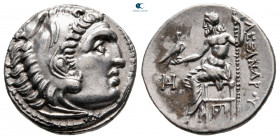 Kings of Macedon. Teos. Antigonos I Monophthalmos 320-301 BC. In the name and types of Alexander III. Struck circa 310-301 BC. Drachm AR