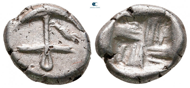 Thrace. Apollonia Pontica circa 519-480 BC. 
Drachm AR

13 mm, 2,95 g

Upri...