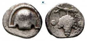 Boeotia. Thebes circa 405-395 BC. Hemiobol AR
