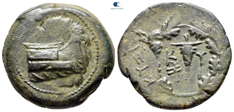 Mysia. Kyzikos circa 300-200 BC. 
Bronze Æ

29 mm, 16,78 g

Prow to right /...