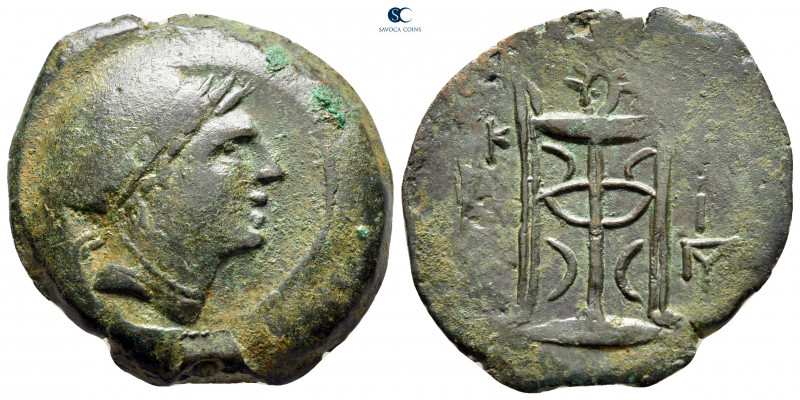 Mysia. Kyzikos circa 300-200 BC. 
Bronze Æ

30 mm, 14,05 g

Head of Kore So...