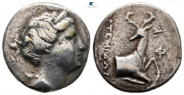 Ionia. Ephesos  circa 258-202 BC. Artemidoros, magistrate. Didrachm AR