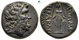 Phrygia. Apameia. HPAKΛEI (Herakle-) and EΓΛO (Eglo-), magistrates circa 88-40 BC. Bronze Æ