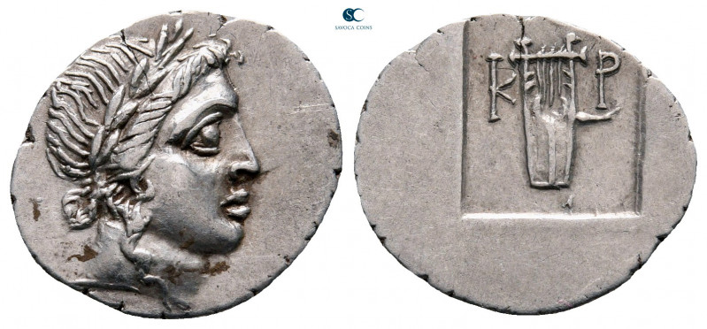 Lycia. Kragos circa 48-42 BC. 
Hemidrachm AR

16 mm, 1,90 g

Laureate head ...