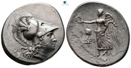 Pamphylia. Side . ΔΕΙΝΟ- (Deino-), magistrate circa 205-100 BC. Tetradrachm AR
