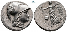 Pamphylia. Side . ΔΗΜ- (Dem-), magistrate circa 183-175 BC. Tetradrachm AR