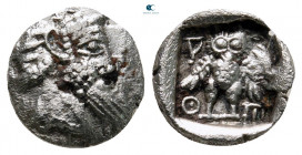 Philistia (Palestine). Uncertain mint. Possibly Gaza (?) circa 450-333 BC. Obol AR