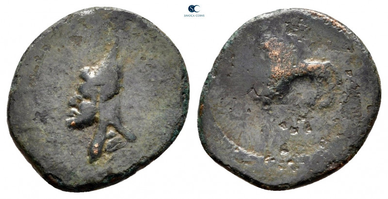 Kings of Sophene. Arkathiocerta. Mithradates I 150-100 BC. 
Chalkous Æ

14 mm...