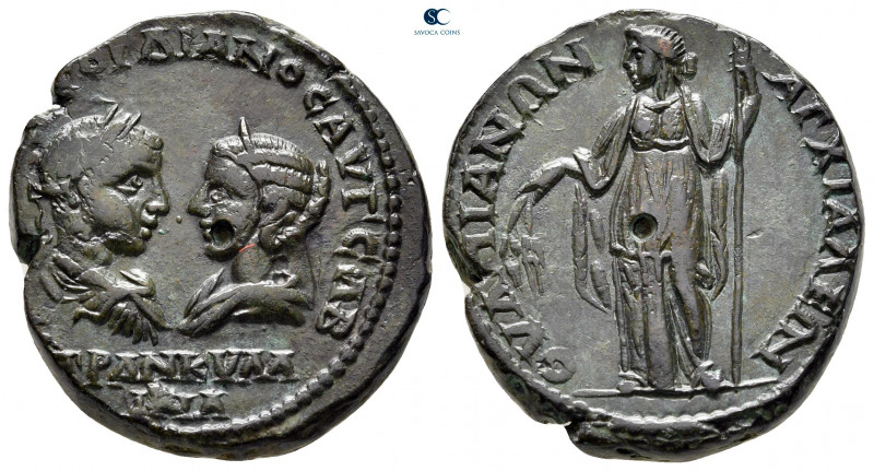 Thrace. Anchialos. Gordian III and Tranquillina AD 238-244. 
Bronze Æ

25 mm,...