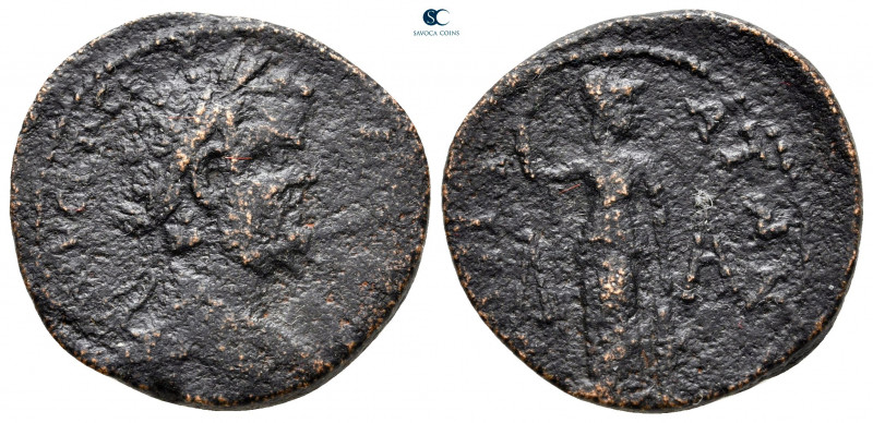 Messenia. Thuria. Septimius Severus AD 193-211. 
Assarion Æ

22 mm, 4,84 g
...