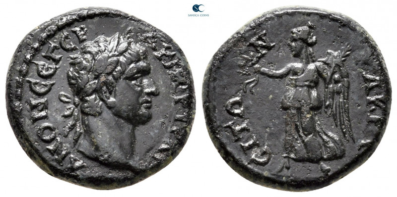 Lydia. Nakrasa. Trajan AD 98-117. 
Bronze Æ

19 mm, 4,42 g

AV NЄP TPAIANON...
