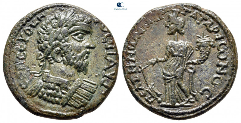 Phrygia. Peltai. Septimius Severus AD 193-211. Tatarion, strategos
Bronze Æ

...