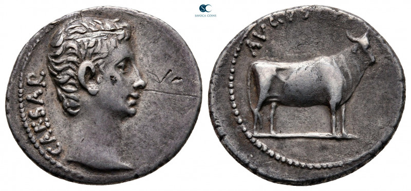 Augustus 27 BC-AD 14. Samos
Denarius AR

20 mm, 3,61 g

CAESAR, bare head r...