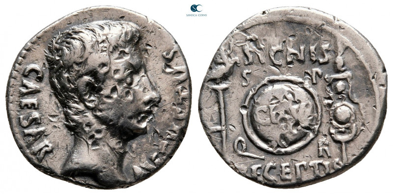 Augustus 27 BC-AD 14. Uncertain Spanish mint (Colonia Caesaraugusta?)
Denarius ...