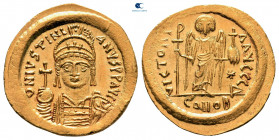 Justinian I AD 527-565. Constantinople. 4th officina. Solidus AV