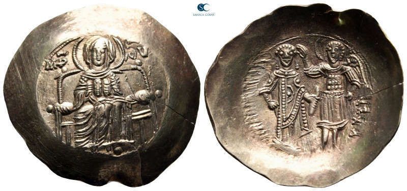 Isaac II Angelos AD 1185-1195. Constantinople
Aspron Trachy EL

31 mm, 4,43 g...