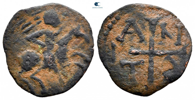Levon I AD 1198-1219. Sis, but intended for circulation in Antiochia
Follis Æ
...
