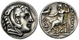 Alexander III ‘the Great’ AR Tetradrachm 

Kings of Macedon. Alexander III ‘the Great’ (336-323 BC). AR Tetradrachm (Silver, 27 mm, 17.24 g), Amphip...