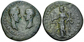 Macrinus and Diadumenianus AE27, Marcianopolis 

Macrinus and Diadumenianus (217-218 AD). AE Pentassarion (27 mm, 12.93 g). Marcianopolis, Moesia In...