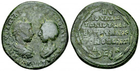 Elagabalus with Iulia Maesa AE Pentassarion, Marcianopolis 

Elagabalus (218-222 AD), with Iulia Maesa. AE Pentassarion (26 mm, 11.94 g), Marcianopo...