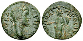 Septimius Severius AE16, Nikopolis ad Istrum 

Septimius Severus (193-211 AD). AE16 (2.17 g). Moesia Inferior, Nicopolis ad Istrum. 
 Obv. AV KA CE...