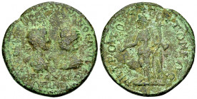 Gordianus III with Tranquillina AE27, Tomis 

Gordianus III (238-244), with Tranquillina. AE27 (10.98 g), Tomis, Moesia Inferior.
Obv. AVT K M ANTΩ...