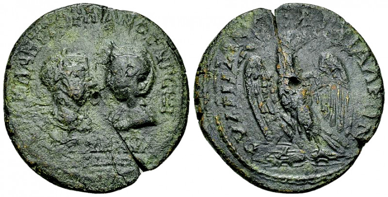 Gordianus III with Tranquillina AE27, Anchialus 

Gordian III (238-244 AD), wi...