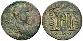 Septimius Severus AE30, Neocaesarea 

Septimius Severus (193-211 AD). AE30 (12.68 g), Neocaesarea, Pontus. CY 146 = 209/10 AD.
Obv. AY K Λ CEΠ CEOY...