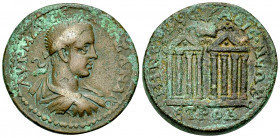 Severus Alexander AE30, Neocaesarea 

Severus Alexander (222-235 AD). AE30 (17.24 g). Pontus, Neocaesarea, dated CY 171 (AD 234/235).
Obv. AY K M A...