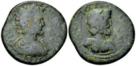 Septimius Severus AE34, Flaviopolis 

Septimius Severus (193-211 AD). Æ34 (22.02 g). Cilicia, Flaviopolis, dated year 122 (= 194/5).
Obv. AYT KAI Λ...