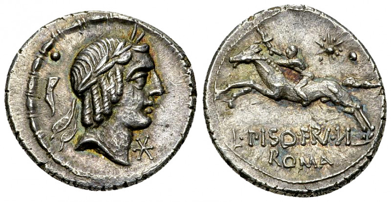 L. Calpurnius Piso Frugi AR Denarius, 90 BC 

L. Calpurnius Piso Frugi. AR Den...