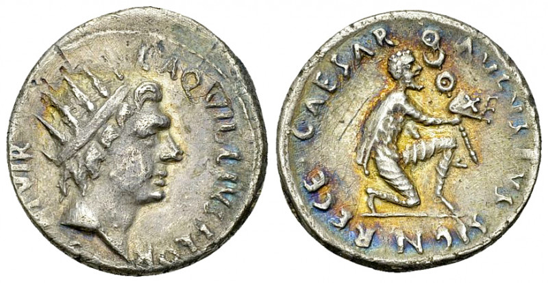 Augustus fourré Denarius, L. Aquillius Florus 

Augustus (27 BC-14 AD). Fourré...
