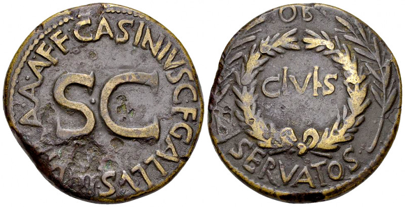 Augustus AE Sestertius, C. Asinius Gallus 

Augustus (27 BC-14 AD). AE Sestert...